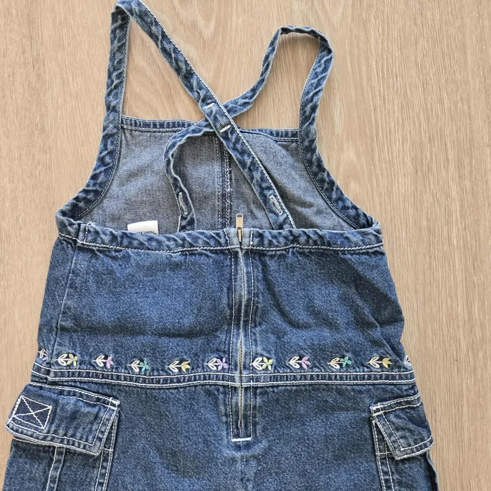 Vintage‎ Gymboree Girls 1999 Indigo Florals Denim Dress size small